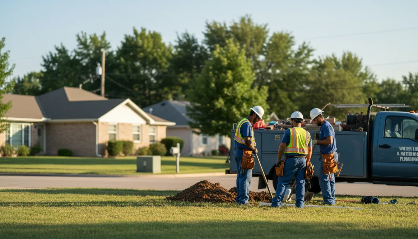Residential water line and bathroom plumbing service in Hunker, PA